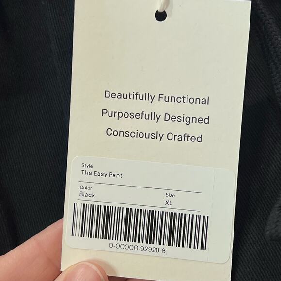 Everlane The Easy Pant Black Pull On Straight Leg Heavyweight Twill Men's XL NWT - Picture 11 of 13